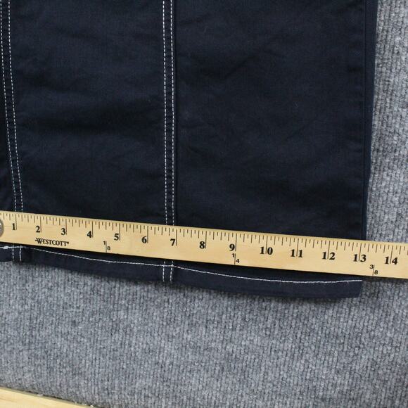 Maeve Jeans Women 30 The Delaney Clean Seamed Wide Leg Blue Contrast Stitch Boho - Picture 14 of 16